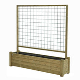 plantenbak hout recyclebaar  met rek